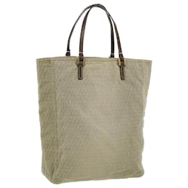 Fendi-FENDI Zucchino Canvas Tote Bag Beige Auth rd3825-Beige
