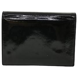 Chanel-CHANEL Mademoiselle Comic JUST A DROP OF NO.5 Clutch Bag Patent CC Auth bs2816-Black