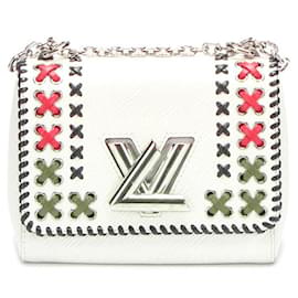 Louis Vuitton-Louis Vuitton Epi Embroidered Twist PM Crossbody Bag-White