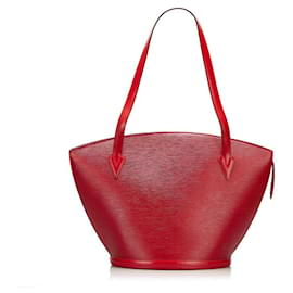 Louis Vuitton-Louis Vuitton Epi Saint Jacques GM Long Strap Tote Bag-Red
