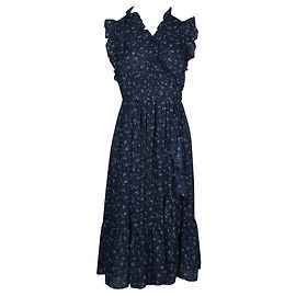Kate Spade Wildrosenblaues Rüschenkleid Blau