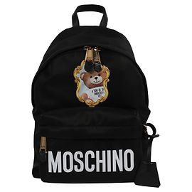 Moschino Teddy Bear Logo Backpack Black