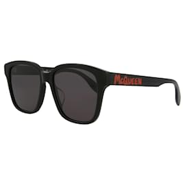 Alexander Mcqueen-Alexander Mcqueen Square-Frame Acetate Sunglasses-Black