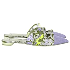 Aquazzura-Aquazzura Mondaine Mules Sandals in Multicolor Leather-Multiple colors