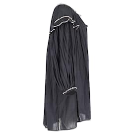 Isabel Marant-Isabel Marant Besticktes kurzes Kleid aus schwarzer Baumwolle-Schwarz