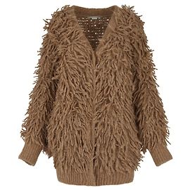 Stella Mc Cartney Stella McCartney Strickjacke aus Shag-Wolle Braun