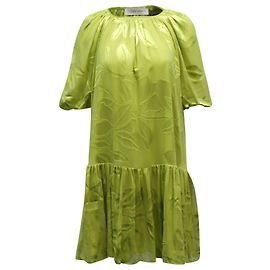 Autre Marque Stine Goya Mini Robe Plissée Lemon en Viscose Verte Vert