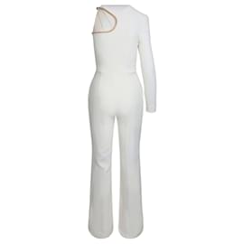 Stella Mc Cartney-Stella McCartney Lyta One-Sleeve Cutout Jumpsuit-White