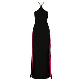 Stella Mc Cartney Stella McCartney Elina Embellished Halter-Neck Gown Black