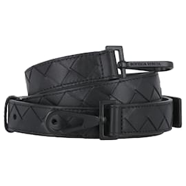 Bottega Veneta-Bottega Veneta Leather Detachable Shoulder Strap-Black
