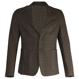 Blazer xadrez Prada em lã marrom Marrom