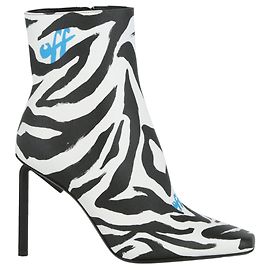 Off White Botins de couro com estampa de zebra off-white Allen Multicor
