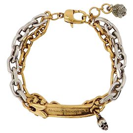 Bracciale Punk Stud - Alexander Mcqueen - Antic Oro/Argento - Metallo Multicolore