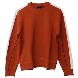 Joseph Stripe Sweatshirt in Rust Cotton Other Orange