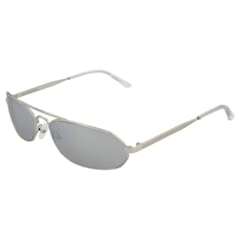 Balenciaga-Óculos de sol com armação redonda de metal Balenciaga-Prata,Metálico