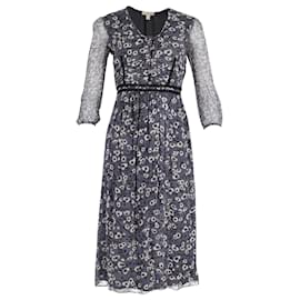 Burberry-Burberry Robe mi-longue à imprimé floral Brit en soie multicolore-Autre