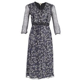 Vestido midi com estampa floral Burberry Brit em seda multicolorida Outro