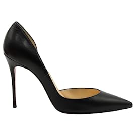 Christian Louboutin-Iriza Preta 100 Stilettos de couro infantil-Preto