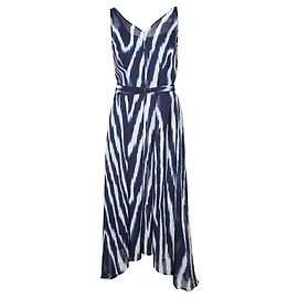 Dkny Blue & White Floaty Dress Blue