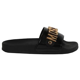 Ciabatte da piscina con logo Moschino Nero
