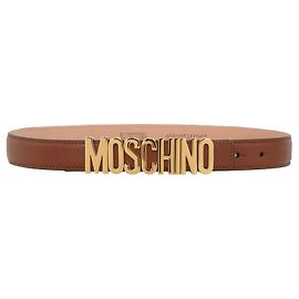 Cinto com logotipo Moschino Marrom