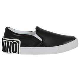 Moschino Embossed Logo Slip-On Sneakers Black