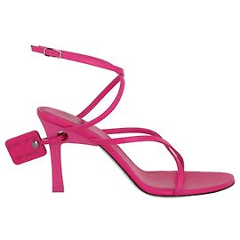 Off White Off-White Meteor Leather High Heel Sandals Pink