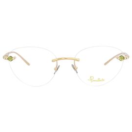 Marcos ópticos de metal Pomellato Cat Eye-Frame Dorado Metálico