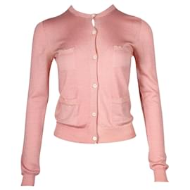 Prada-Pink Silk & Wool Cardigan-Pink