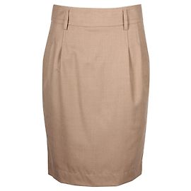 Akris Beige Woll-Bleistiftrock Fleisch