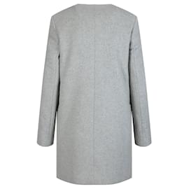 Stella Mc Cartney-Stella McCartney Fleur Felt-Collar Wool Blazer-Grey