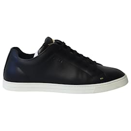Fendi-Fendi I See You Embellished Sneakers in Black Leather-Black