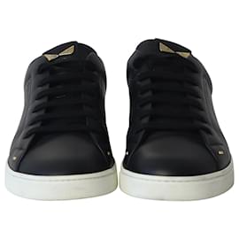 Fendi-Fendi I See You Embellished Sneakers in Black Leather-Black