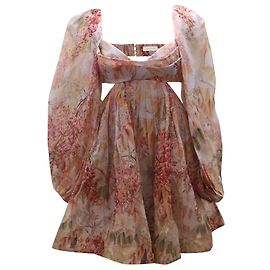Zimmermann Botanica Mini Robe Bralette en Lin Multicolore Autre
