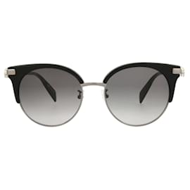 Alexander Mcqueen-Alexander McQueen Round/Oval Sunglasses-Black