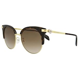 Alexander Mcqueen-Alexander McQueen Round/Oval Sunglasses-Brown