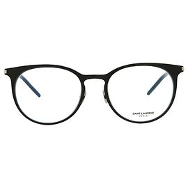 Saint Laurent Round-Frame Metal Optical Frames Black