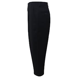 Ami-Pantalone Chino Oversize Ami Paris in Lana Nera-Nero