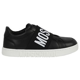 Baskets à bande logo Moschino Noir