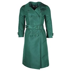 Prada Trench petto foderato verde smeraldo Verde