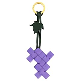 Bottega Veneta-Bottega Veneta Floral Motif Keyring-Purple