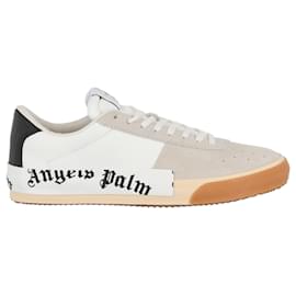 Palm Angels-Palm Angels New Vulcanized Low-Top Sneakers-White