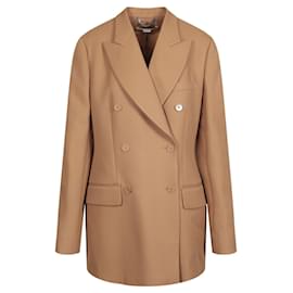 Stella Mc Cartney-Stella McCartney Oversized-Double Breasted Blazer-Brown