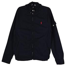 Polo Ralph Lauren-Navy Blue Rain Jacket with Hood-Blue,Navy blue