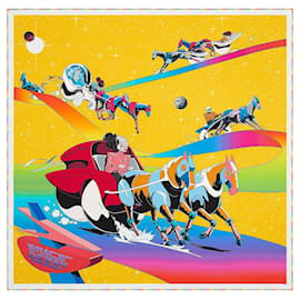 Hermès-Hermes: Sciarpa intitolata “Space Derby”-Multicolore