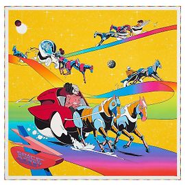 Hermès Hermes: Cachecol intitulado “Space Derby” Multicor
