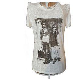 Camiseta The Kooples Skeleton Couples Blanca Blanco