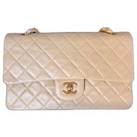 Chanel medium lined flap Beige
