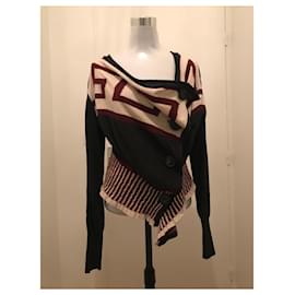 Vivienne Westwood-Knitwear-Black,Cream,Dark red