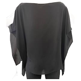 Autre Marque Black Silk Top Black